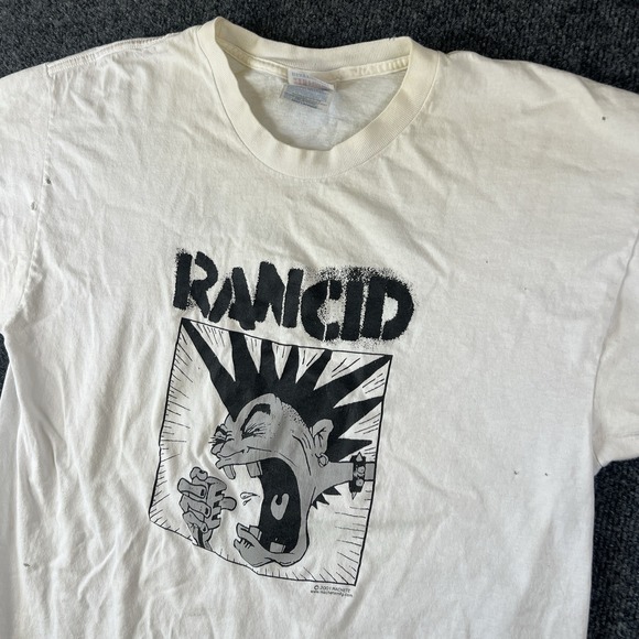 Hanes Heavyweight Other - 2001 Rancid Band Tee Punk Rock Shirt Lars Frederiksen Signed‎ Machete L READ